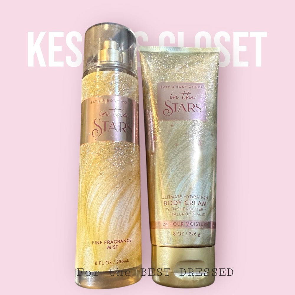 Bath & Body Works In the Stars Mist and Cream - Gold and Pink